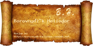 Borovnyák Heliodor névjegykártya